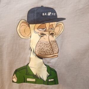 BAYC Bored Ape Yacht Club T-shirt, No Boundries Oversized Fit sz Large US Army